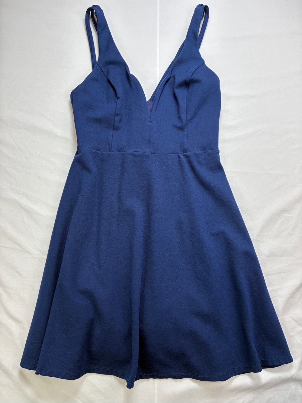 Lulus Love Galore Navy Blue Strappy Sleeveless Skater Dress